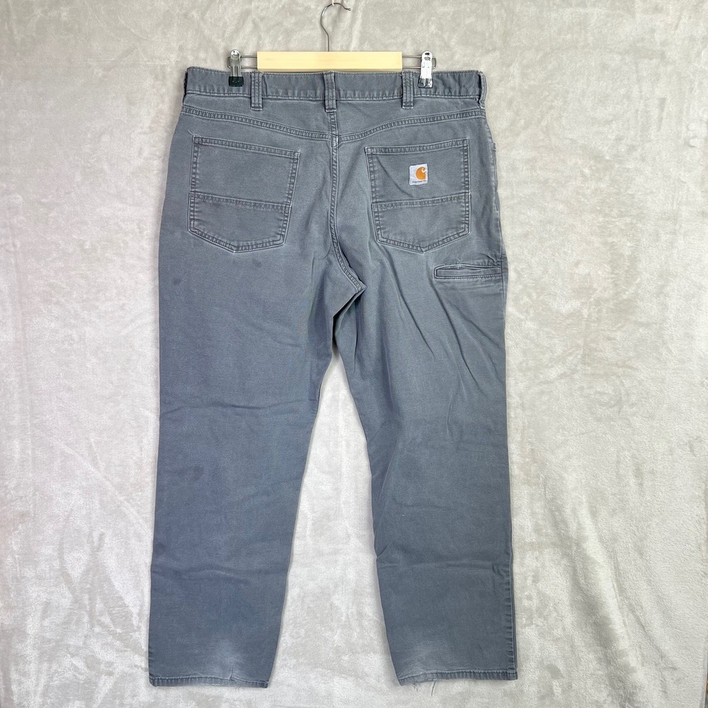 Carhartt Rugged Flex Relaxed Fit Canvas 5 Pocket Pants Grey BN2517-M Men's 38x32